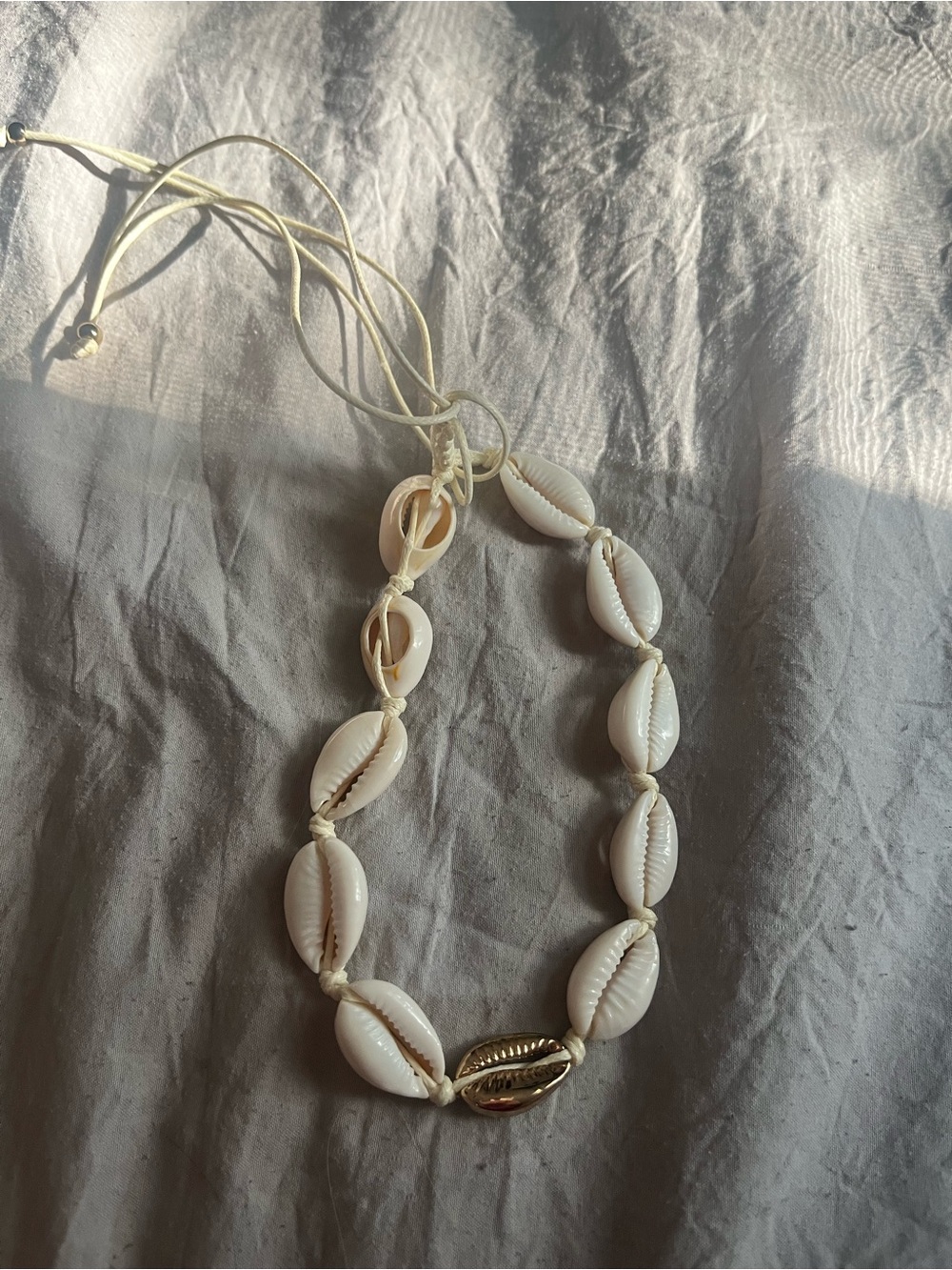 Seashell adjustable necklace